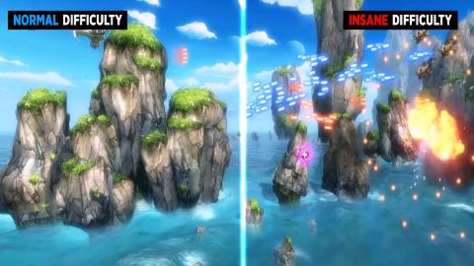 Sine Mora - Normal vs. Insane Gameplay Comparison Trailer