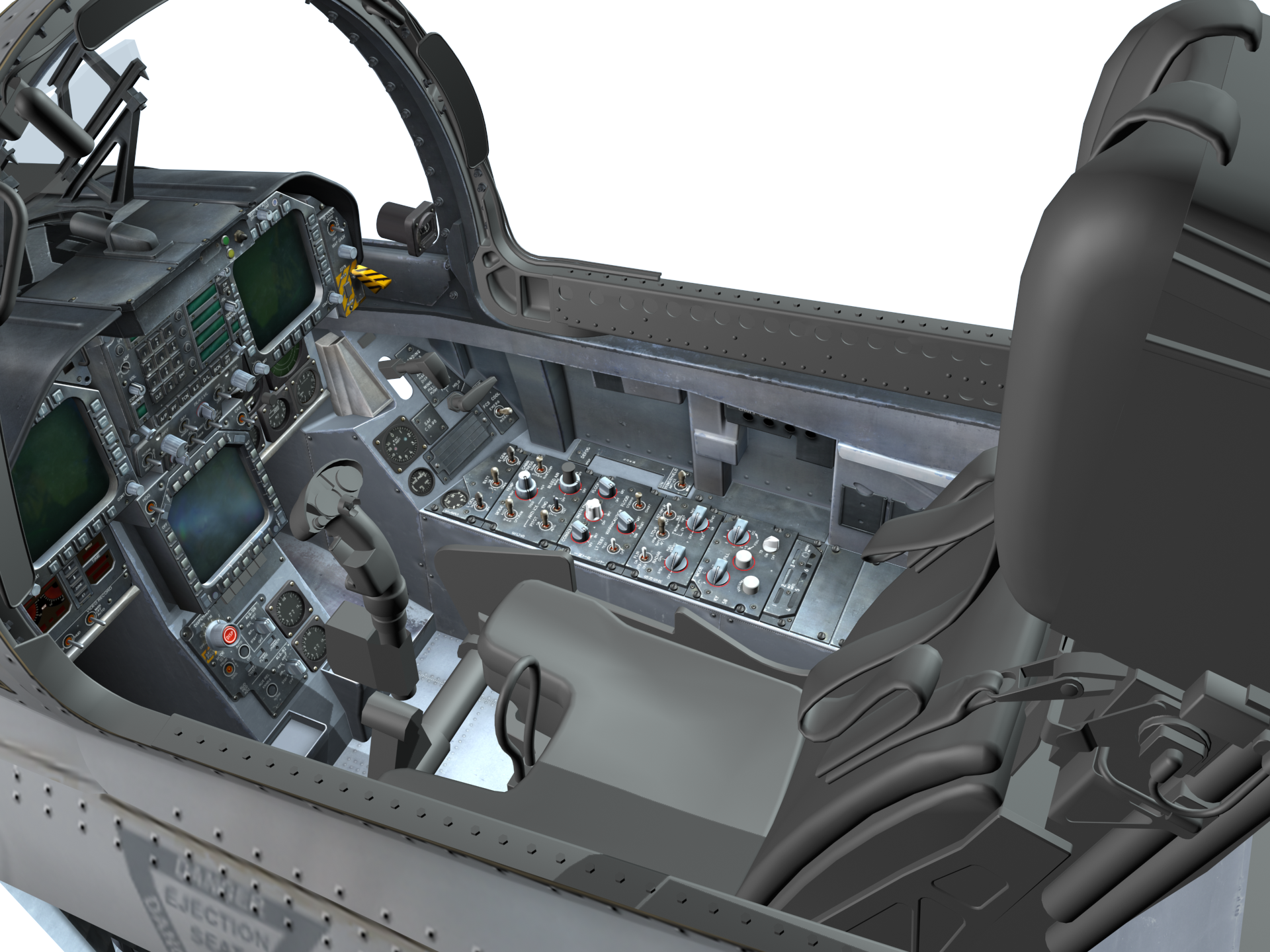 F18 cockpit layout