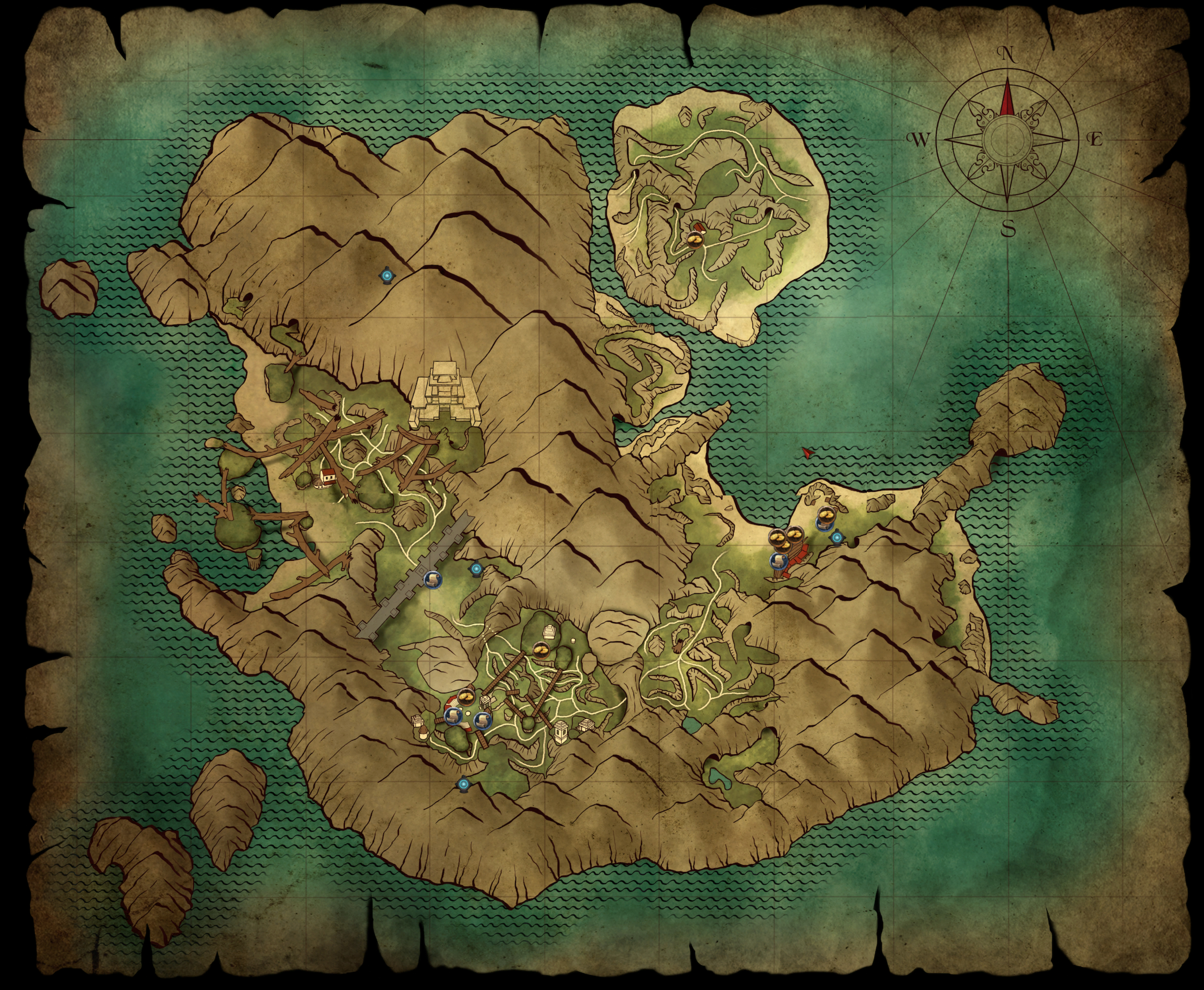 Прохождение остров 3. Risen 3 Titan Lords карта кила. Risen 3 Каладор карта. Карта острова кила Risen 3.
